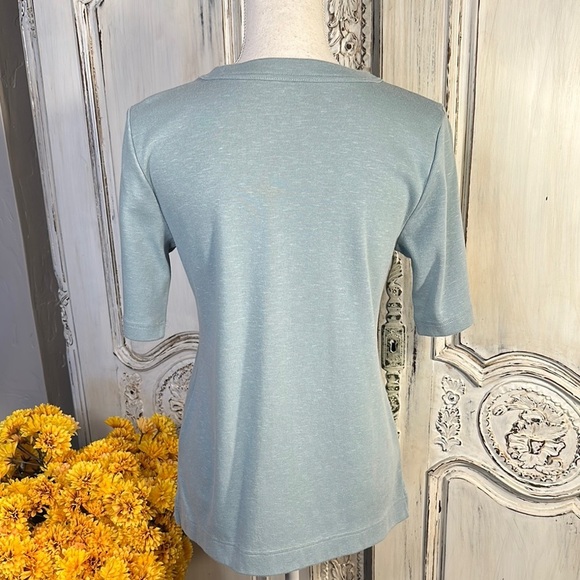 Duluth Trading Elegant Soft Sage Green Women's Double Knit T Shirt Top - Picture 8 of 10